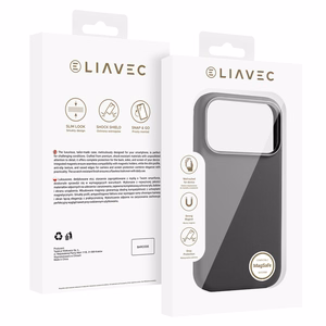 Liavec Silky чехол с металлической рамкой камеры для Iphone 17 Pro Max черный
