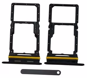 SIM card holder Samsung A175 A17 4G/A176 A17 5G Black original (service pack)