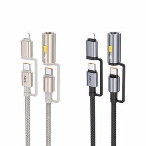 Kaabel All-in-one USB C / Lightning to USB C / Auto suitsetaja pesa Hoco PD 3A 60W 1,2 m U138 must