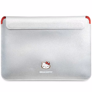Hello Kitty PU Metal Logo ümbris jaoks a 14" laptop - hõbedane