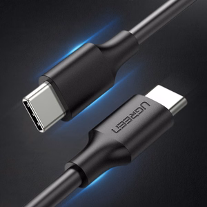 Ugreen US286 USB-C - USB-C PD QC 3A 480Mb/s 2m kaabel - must