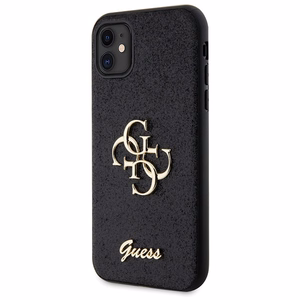 Guess GUHCN61HG4SGK ümbris jaoks iPhone 11 / Xr - must Glitter Script Big 4G