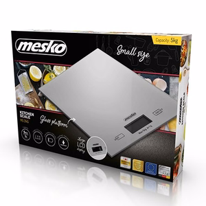 Mesko MS 3145 – elektrooniline köögikaal, kuni 5 kg, 1 g jaotus, LCD, hõbedane