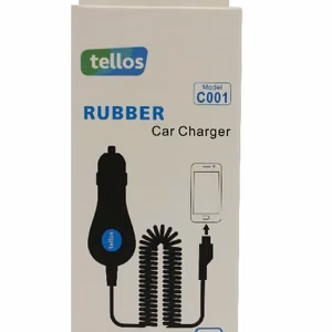 Car charger Tellos "Rubber" C001 iPhone 5/5S/SE/6/6S/7/7 Plus/8/8 Plus/X (1A) black