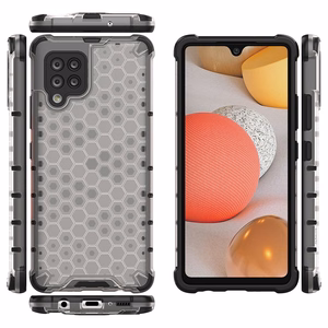 Honeycomb Case kaitsekate TPU kaitserauaga Samsung Galaxy A42 5G läbipaistev