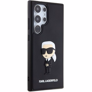 KARL LAGERFELD чехол для SAMSUNG S24 Ultra KLHCS24L3DRKINK (3D RUBBER IKONIK NFT) чёрный