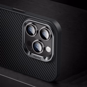 Benks Magnetic Hybrid Armor Pro Kevlar Ümbris Metal Frame 600D jaoks Iphone 15 Plus must