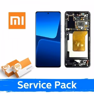 LCD ekraan ühilduv Xiaomi 13 Pro raamiga / Ceramic White / (Service Pack)