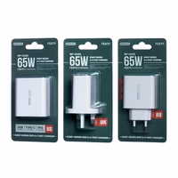 Laadija Remax RP-U125 65W GaN USB-C/USB-A valge