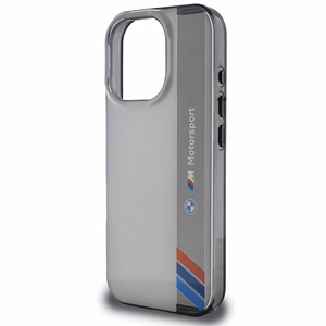 BMW Motosport IML Vertical Stripe iPhone 16 Pro Ümbris - hall