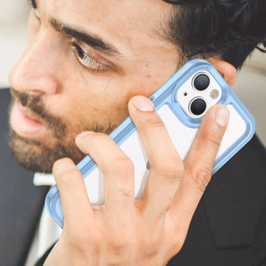 Outer Space Case iPhone 14 Plus kõva kate geelraamiga sinine