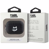 Karl Lagerfeld Monogram Choupette Head ümbris jaoks AirPods Pro 2 - must