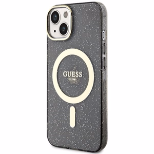 Guess GUHMP14MHCMCGK iPhone 14 Plus 6.7" чёрный/чёрный hardcase Glitter Gold MagSafe
