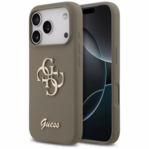 GUESS ümbris jaoks IPHONE 17 Pro GUHCP17LSC4GSMW (Silicone W/ Big 4G Script) brown