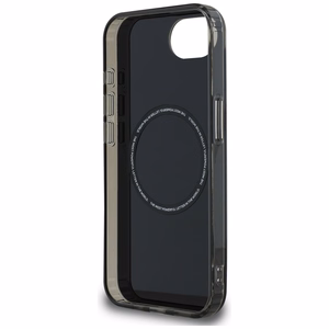 BMW IML Metal Valge Circle MagSafe iPhone 16e Ümbris - Must