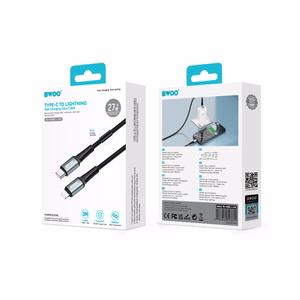 BWOO Braided Cable USB-C - Lightning 3m 30W must