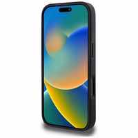 Guess Grained Roses Big 4G logo ümbris jaoks iPhone 16 Pro Max - must