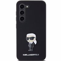 Karl Lagerfeld Silicone Ikonik Metal Pin ümbris jaoks Samsung Galaxy S24+ - must