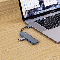 HUB Tech-Protect V0 5in1 USB-A - USB-A 3.0 / 3x USB-A 2.0 / USB-C - hall