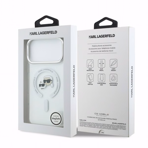 Karl Lagerfeld IML K&CH Heads Metal Frame MagSafe ümbris Apple iPhone 18 Pro jaoks