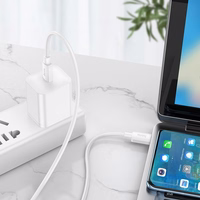 Kaabel USB C to USB C Hoco 3A 60W 1 m X96 valge
