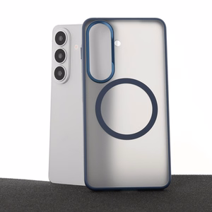 Liavec Soft Case ümbris metallraamiga Samsung Galaxy S26 jaoks, tumesinine