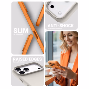 Crong Color Cover Magnetic MagSafe ümbris seadmele iPhone Air, kivibeež