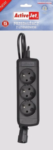 Activejet COMBO IEC 3G – 3 pesaga pikendusjuhe, 1.5 m kaabel, IEC-sisend (5901443018506)