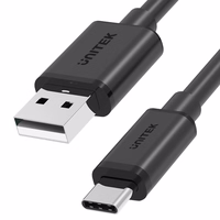 UNITEK KABEL USB USB-A — USB-C 50CM, Y-C481BK must