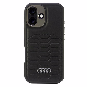 Audi Synthetic Leather MagSafe iPhone 16 6.1" must/must hardcase AU-TPUPCMIP16-GT/D3-BK