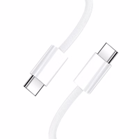 BWOO Cable USB-C - USB-C 1m 60W jaoks iPhone 15 BO-X284 valge