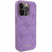 GUESS ümbris jaoks IPHONE 15 Pro GUHCP15LP4EPMU (Quilted 4G Classic) light lilla