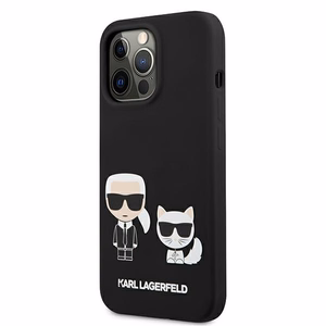 Karl Lagerfeld KLHCP13LSSKCK iPhone 13 Pro / 13 6.1" kõvakott must/must Silikoon Karl & Choupette