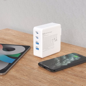 GaN 100W fast wall Laadija 2 x USB-C / 2 x USB Dudao A100EU - valge