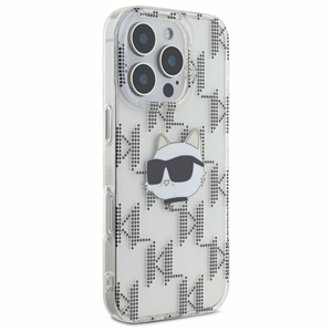 Karl Lagerfeld IML Choupette Head Electroplated iPhone 16 Pro Max Ümbris - Clear