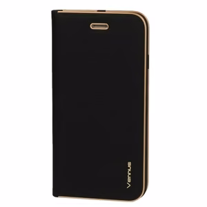 Vennus raamiga raamatümbris Huawei P8 Lite *** (2017) / P9 Lite *** (2017) mudelitele, must