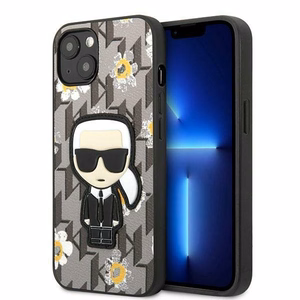 Чехол Karl Lagerfeld Flower Ikonik Karl для iPhone 13 mini — серый