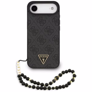 Guess чехол 4G Strap с треугольным логотипом MagSafe для iPhone 17 Air - черный