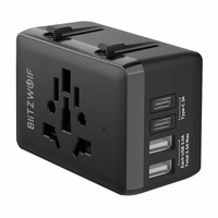 Blitzwolf BW-TA1 4-in-1 Reisi Adapter 2xUSB + C + PD 20W