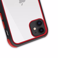 Crong Trace Clear Cover - iPhone 11 Pro ümbris (must/punane)