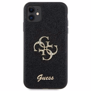 Guess GUHCN61HG4SGK ümbris jaoks iPhone 11 / Xr - must Glitter Script Big 4G