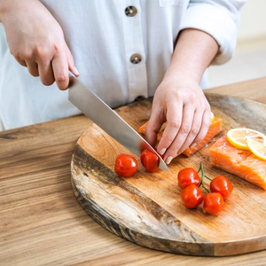 Stainless steel chef's knife, 33 cm (7Cr17MoV)