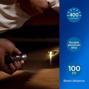 Philips SFL7000T/10 pritsmekindel alumiiniumist LED-taskulamp, 400 lm, IPX4
