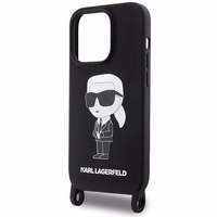 Karl Lagerfeld KLHCP15XSCBSKNK iPhone 15 Pro Max 6.7" hardcase must/must Crossbody Silicone Ikonik