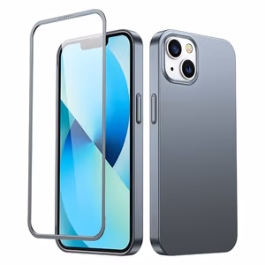 Joyroom 360 Full Case esi- ja tagakate iPhone 13-le + karastatud klaasist ekraanikaitsekile hall (JR-BP927 tranish)