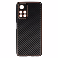 TEL PROTECT Leather Carbon Ümbris jaoks Xiaomi Redmi Note 11 5G/Note 11S 5G/Poco M4 Pro 5G Must