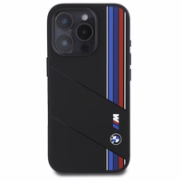 BMW Silicone Cut Tricolor Lines MagSafe Ümbris jaoks iPhone 16 Pro Max - must