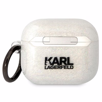 Karl Lagerfeld KLA3HNKCTGT Airpods 3 cover läbipaistev Gliter Karl&Choupette