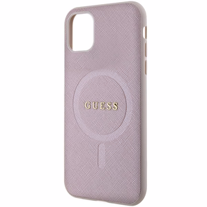 Guess GUHMN61PSAHMCP чехол для iPhone 11 / Xr - розовый Saffiano MagSafe