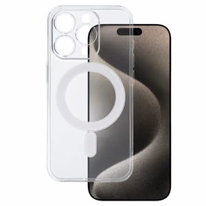 TEL PROTECT MagSilicone Ümbris jaoks Iphone 15 Pro läbipaistev